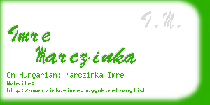 imre marczinka business card